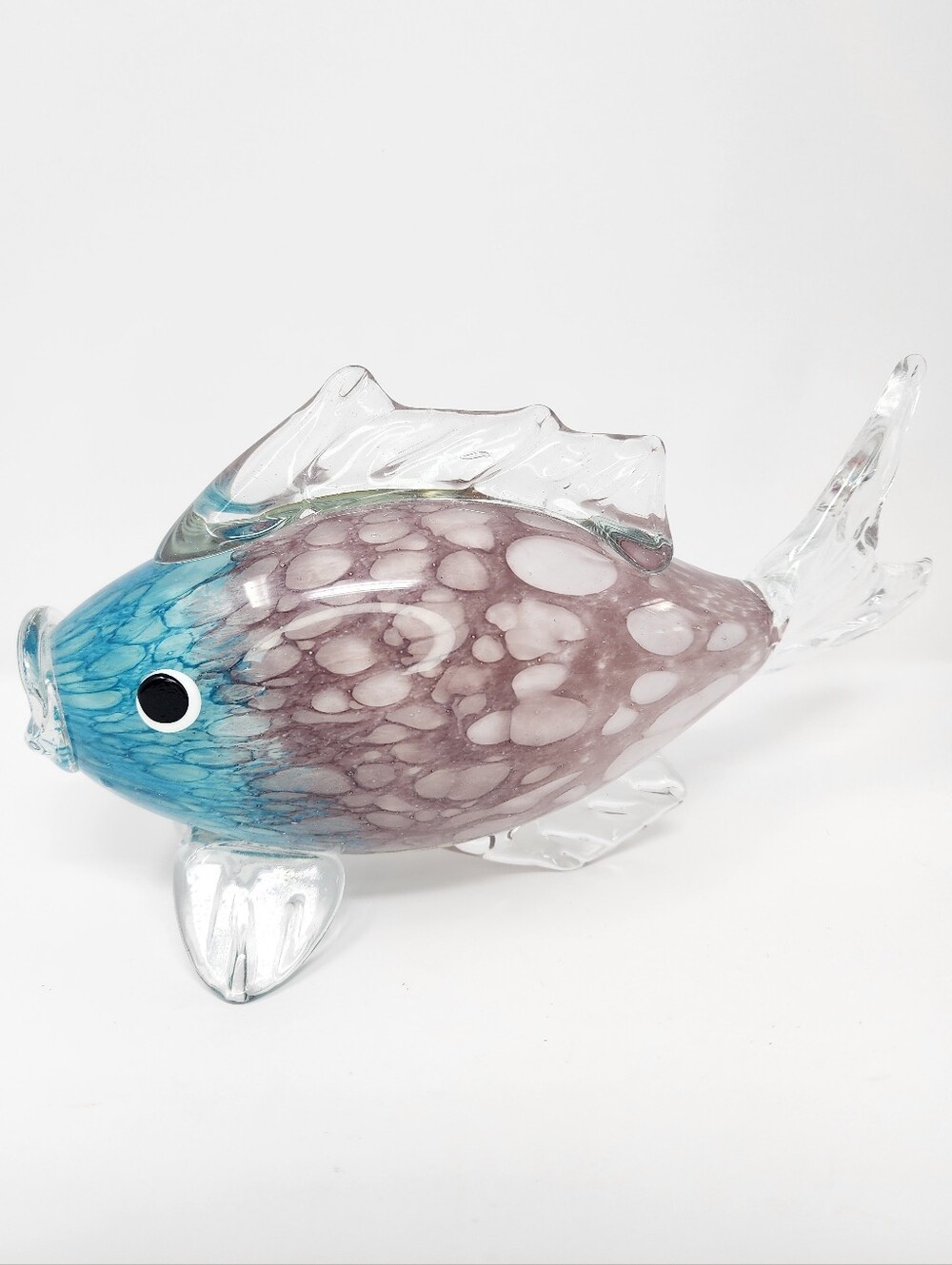 Vintage Handblown Blue and Purple Art Glass Fish - Picture 7 of 10